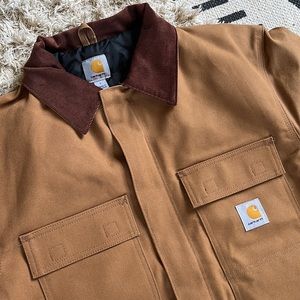 CARHARTT Heavyweight Insulated Work Jacket with Corduroy Trimmed Collar NWOT